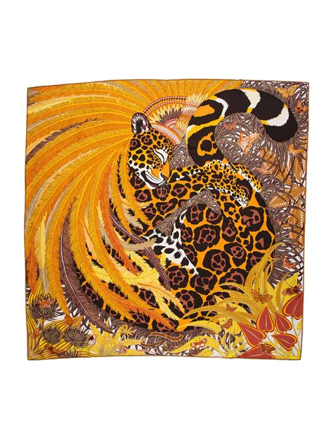 hermes jaguar quetzal scarf designer shirley|cutest jaguar scarf.